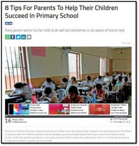 8 Tips for parents to help thier children succeed in primary school